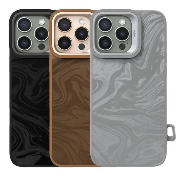 Чохол Kajsa Glamorous Collection Fluid Art with MagSafe для iPhone 16 Pro Black 2020000507802 фото