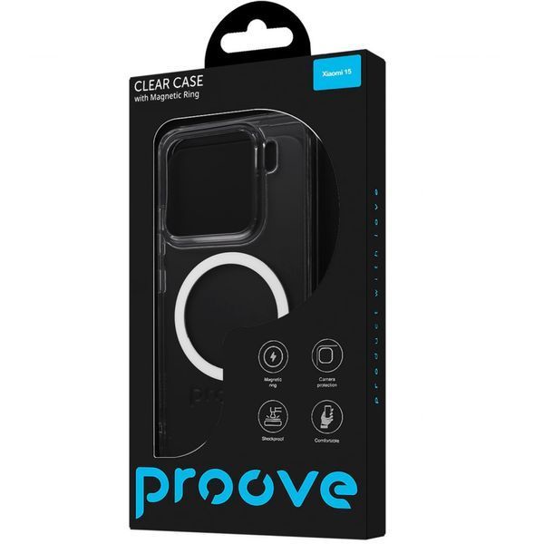 Чохол Proove Clear Case with Magnetic Ring Xiaomi 15 Ttransparent 656-04332 фото