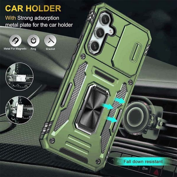 Ударостійкий чохол Camshield Army Ring для Samsung Galaxy S25+ / S24+ Army Green 777-04944 фото