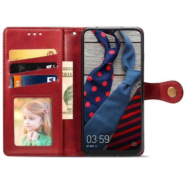 Шкіряний чохол-книжка GETMAN Gallant (PU) для TECNO Spark 6 Go Red 777-06510 фото