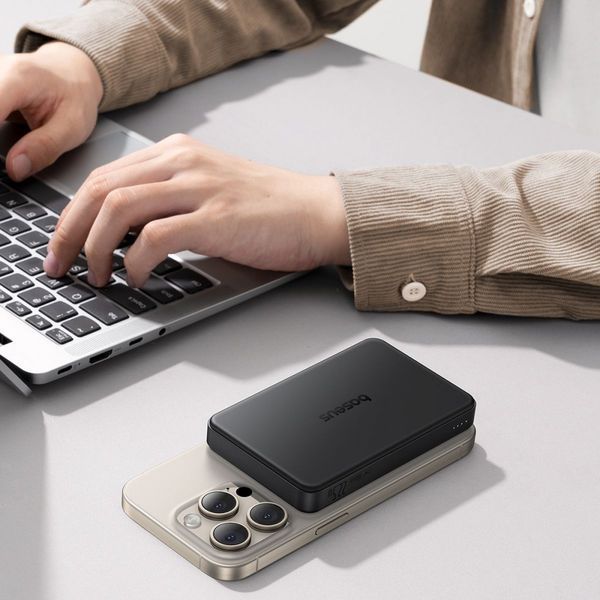 Power Bank Baseus Airpow 2 Qi2 22.5W 10000mAh (With cable Type-C 0.3m) Black P10080000123-00 фото
