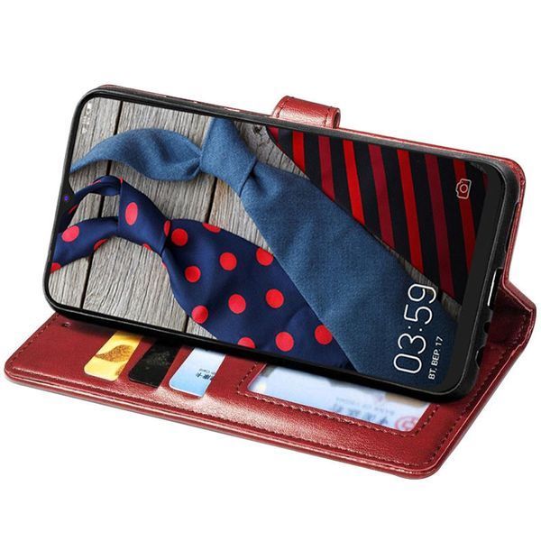 Шкіряний чохол-книжка GETMAN Gallant (PU) для TECNO Spark 6 Go Red 777-06510 фото