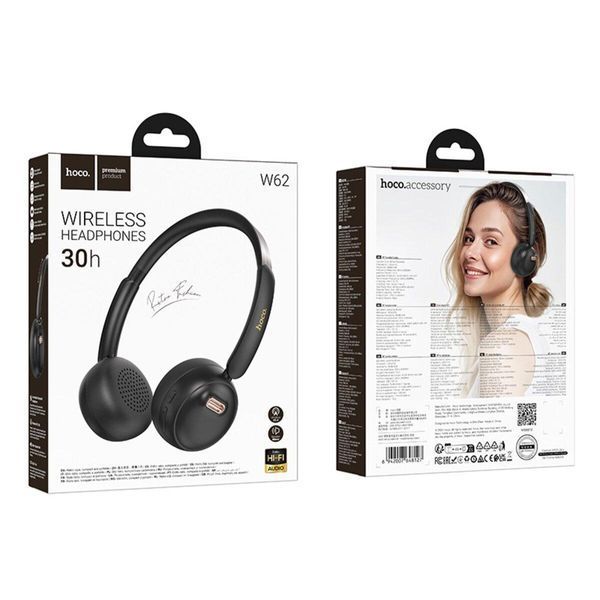 Бездротові накладні навушники HOCO W62 Verso retro BT headphones Black 656-03823 фото