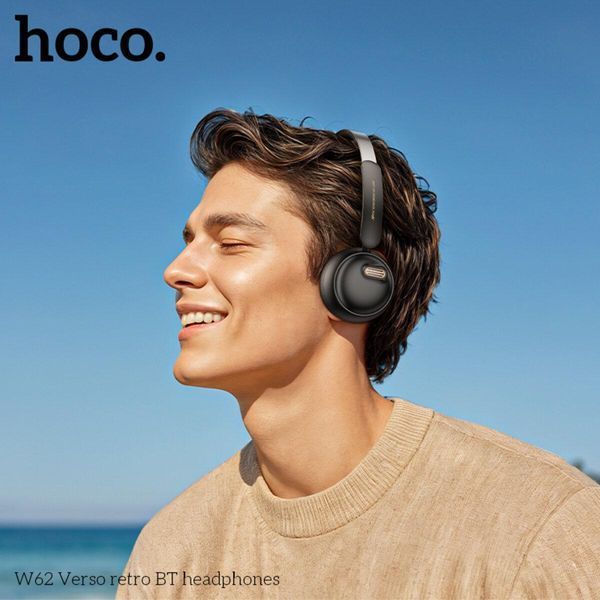 Бездротові накладні навушники HOCO W62 Verso retro BT headphones Black 656-03823 фото