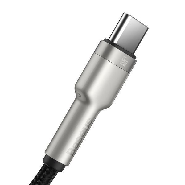 Кабель Baseus Cafule Series Metal Data Cable USB to Type-C 66W 0.25m Black CAKF000001 фото