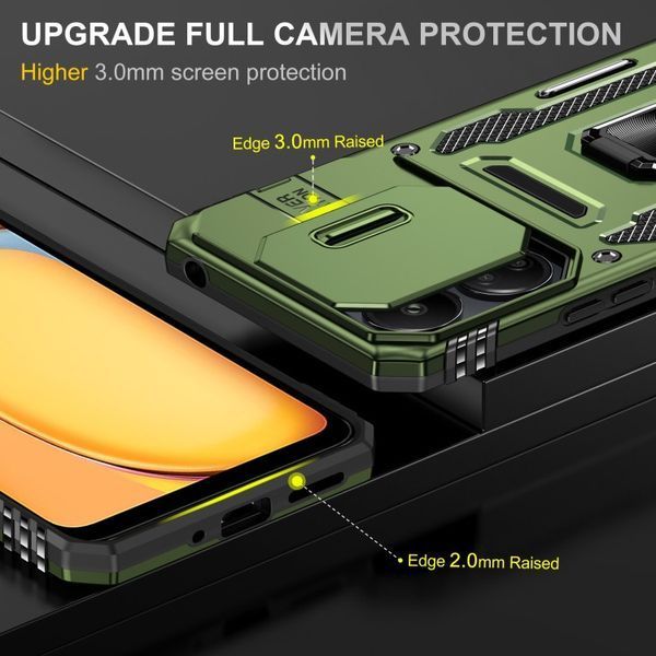 Ударопрочный чехол Camshield Army Ring для Xiaomi Redmi Note 13 4G Army Green 777-04994 фото