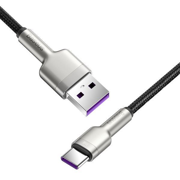 Кабель Baseus Cafule Series Metal Data Cable USB to Type-C 66W 0.25m Black CAKF000001 фото