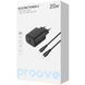 СЗУ Proove Silicone Power 2 20W (Type-C) + Кабель Type-C to Lightning (1m) Black WCSP22010001 фото 2