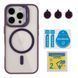 Чехол TPU+PC+Metal Stand Case with MagSafe and Camera Lenses для iPhone 16 Pro Dark Purple 214-03734 фото