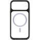 Чехол TPU+PC GETMAN Moon Clear with MagSafe для Apple iPhone 12 (6.1") Black 656-08455 фото 4