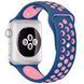 Силіконовий ремінець з перфорацією для Apple Watch 38/40/41 mm Синьо-рожевий 212-00143 фото