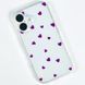 Чехол Transparent in Hearts для iPhone 14 Pro Фиолетовый 208-04480 фото