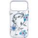 TPU+PC чохол Clear Garden with MagSafe для Apple iPhone 17 Pro (6.3") Blue Blossom 777-08200 фото 3