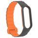Ремінець Dual-color Magnetic для Xiaomi Mi Band 7/6/5/4/3 Gray / Orange 212-01642 фото 3