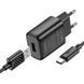 Сетевое зарядное устройство с кабелем HOCO C134A Solid single-port charger set (Type-C) (EU) Black 6942007621359 фото 3