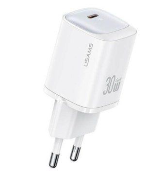 Мережевий зарядний пристрій Usams CC251 30W GaN 1C white 656-01385 фото