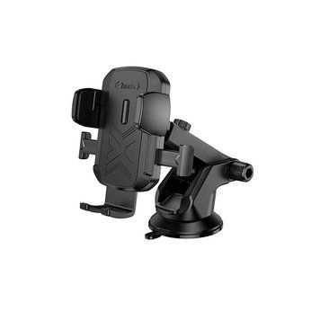 Автодержатель для телефона HOCO H65 Gamble one-button car holder(center console) Black 6942007641173 фото