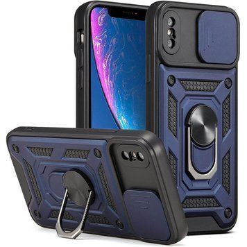 Ударопрочный чехол Camshield Serge Ring для Apple iPhone X / XS (5.8") Blue 208-05565 фото