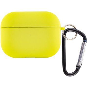 Силиконовый футляр с микрофиброй для наушников Airpods Pro Bright Yellow 203-00226 фото