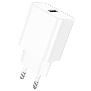 Мережевий зарядний пристрій BOROFONE BA72A Spring single port QC3.0 charger White 6974443388558 фото