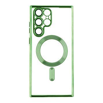 Чохол Wave TPU Metallic with Magsafe для Samsung Galaxy S22 Ultra (S908) Green 555-00173 фото