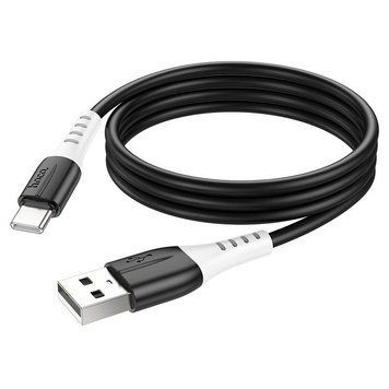 Кабель HOCO X82 USB to Type-C 3A, 1m, silicone, silicone connectors, Black 6931474768575 фото