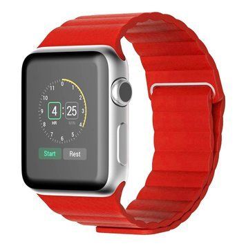 Кожаный ремешок Leather Loop для Apple Watch 42/44/45/49 мм Red 212-00924 фото