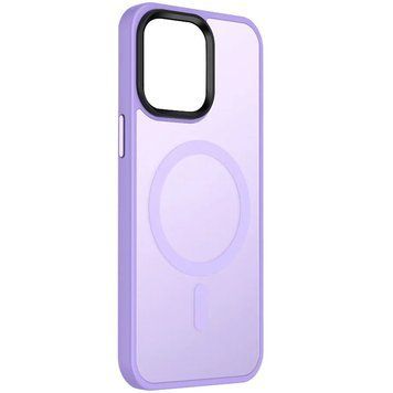 TPU+PC чохол Metal Buttons with MagSafe Colorful для Apple iPhone 14 (6.1") Light Purple 555-03129 фото
