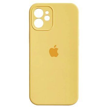 Силиконовый чехол с закрытой камерой для iPhone 12 Yellow 208-00791 фото