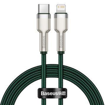 Кабель Baseus Cafule Series Metal Data Cable Type-C to iP PD 20W 1m Green CATLJK-A06 фото