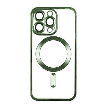 Чехол TPU Metallic with Magsafe с закрытой камерой для iPhone 14 Зеленый 214-01018 фото