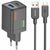 Сетевое зарядное устройство Amaya E81S PD30W+QC3.0 (1USB-A/1C) + кабель USB to Type-C Black 656-08080 фото