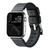 Ремінець для Apple Watch Leather+Silicone 38/40/41 mm Black Silver 212-02223 фото
