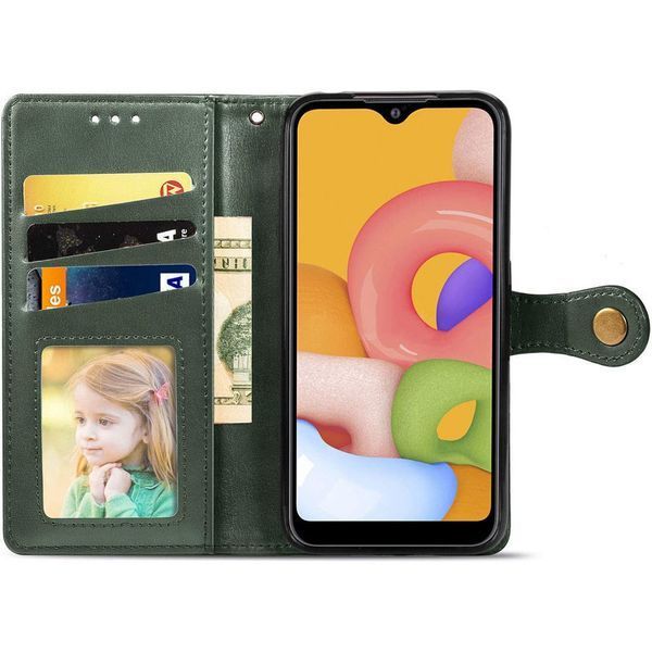 Кожаный чехол-книжка GETMAN Gallant (PU) для Samsung Galaxy A06 Green 777-06211 фото