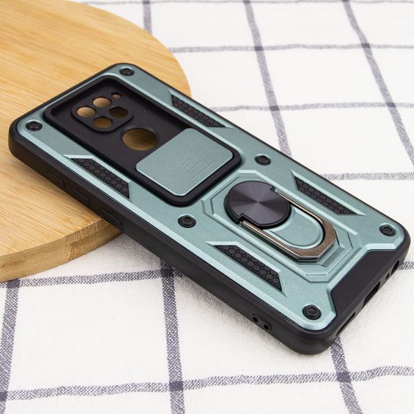 Ударостійкий чохол Camshield Serge Ring для Xiaomi Redmi Note 9 / Redmi 10X Green 777-04670 фото