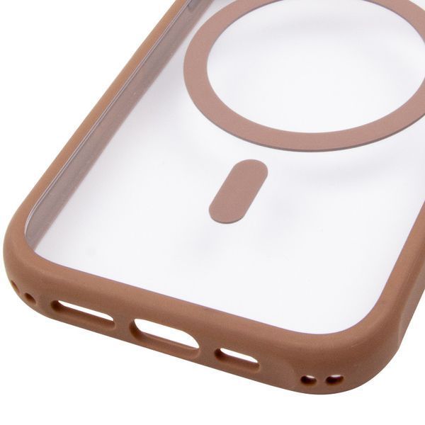 Чохол TPU+PC GETMAN Moon Clear with MagSafe для Apple iPhone 12 (6.1") Brown 656-08456 фото