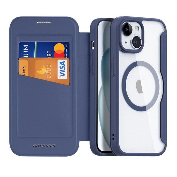 Чохол-книжка Dux Ducis Skin X Pro with MagSafe для iPhone 15 Blue 757-00494 фото