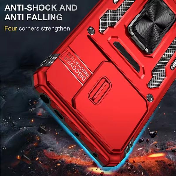 Ударостійкий чохол Camshield Army Ring для Xiaomi Redmi Note 13 4G Red 777-04995 фото