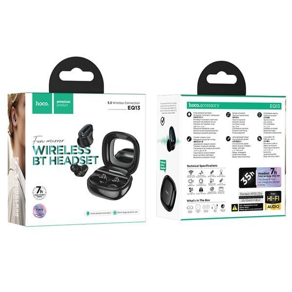 Навушники HOCO EQ13 Fun true wireless BT headset Black 656-01668 фото