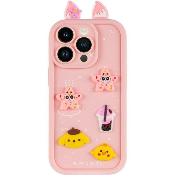 Чохол TPU Toys Case with Ears для Apple iPhone 13 Pro (6.1") Light Pink 208-05381 фото