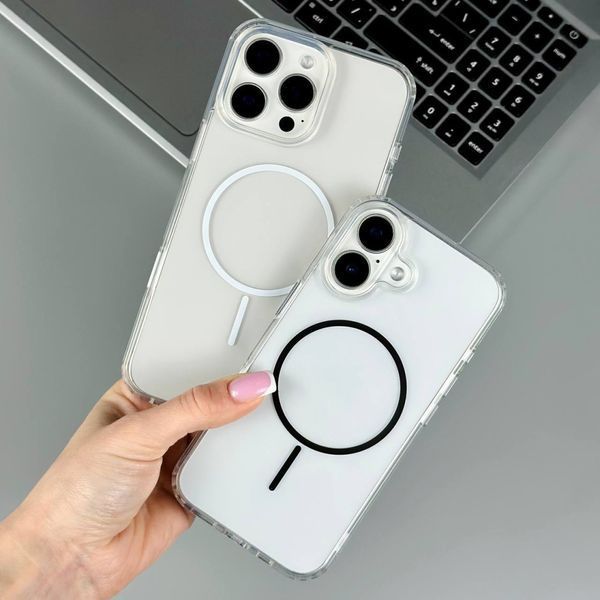 Прозорий чохол NEW Clear Case with MagSafe для iPhone 16 Pro Max Black 214-02831 фото