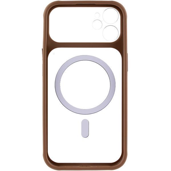 Чохол TPU+PC GETMAN Moon Clear with MagSafe для Apple iPhone 12 (6.1") Brown 656-08456 фото