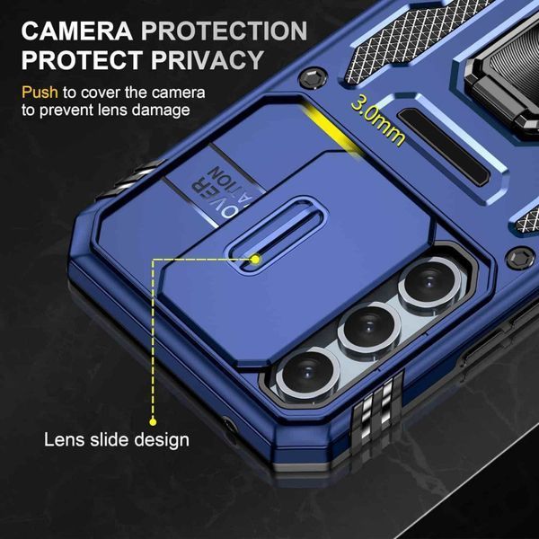 Ударостійкий чохол Camshield Army Ring для Samsung Galaxy S25+ / S24+ Navy Blue 777-04945 фото