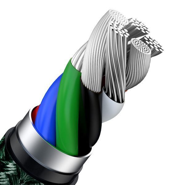 Кабель Baseus Cafule Series Metal Data Cable Type-C to iP PD 20W 1m Green CATLJK-A06 фото