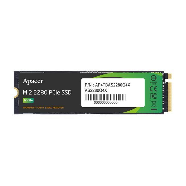 Накопитель SSD M.2 Apacer AS2280Q4X 2TB 2280 PCIe 3.0x4 NVMe 3D NAND Read/Write: 5000/4400 MB/sec AP2TBAS2280Q4X-1 фото