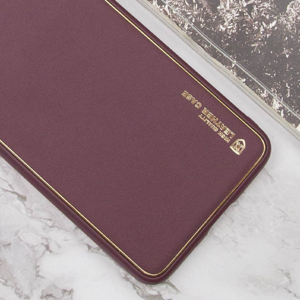Кожаный чехол Xshield для Xiaomi 14 Pro Бордовый / Plum Red ILSO-00000069362-2 фото