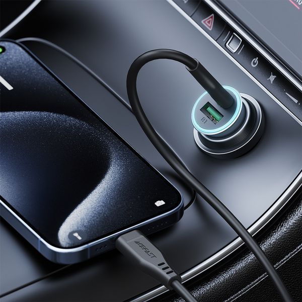 Автомобильное зарядное устройство ACEFAST B16 95W (USB-A+USB-C) dual port metal car charger set (P5) Metal Gray 6974316285304 фото