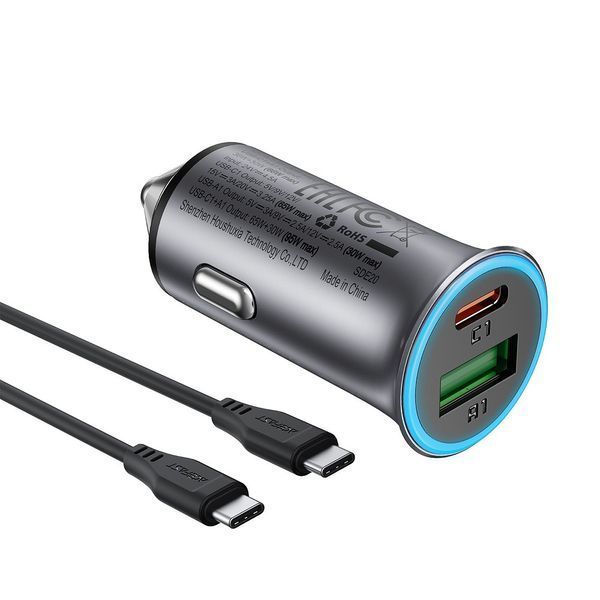 Автомобильное зарядное устройство ACEFAST B16 95W (USB-A+USB-C) dual port metal car charger set (P5) Metal Gray 6974316285304 фото