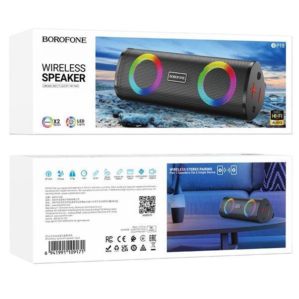 Портативна колонка BOROFONE BP18 Music sports BT speaker Black 656-00664 фото