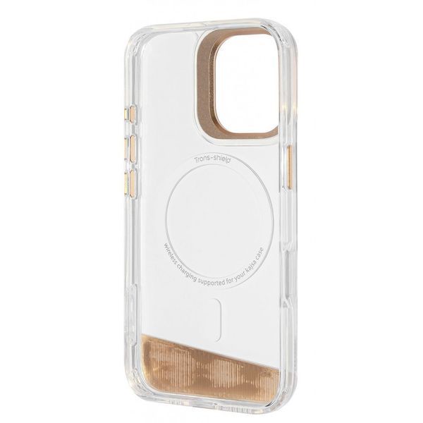 Чехол Kajsa Aluminium Shield with Magnetic Ring iPhone 16 Light gold 656-08130 фото